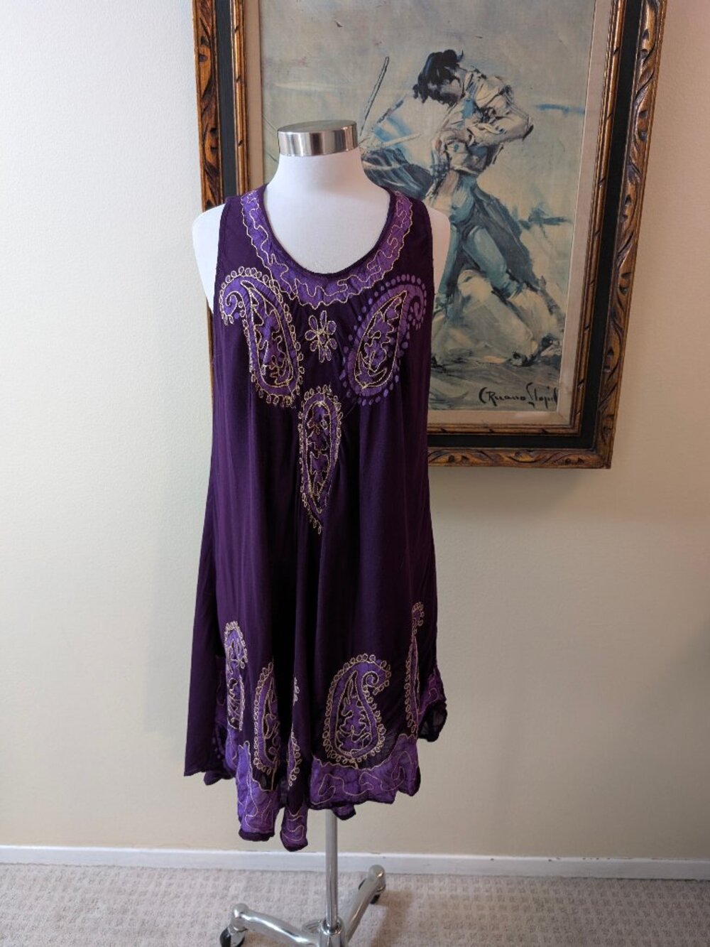 S.R. Fashion Purple Bohemain Shift - One Size Fits Most